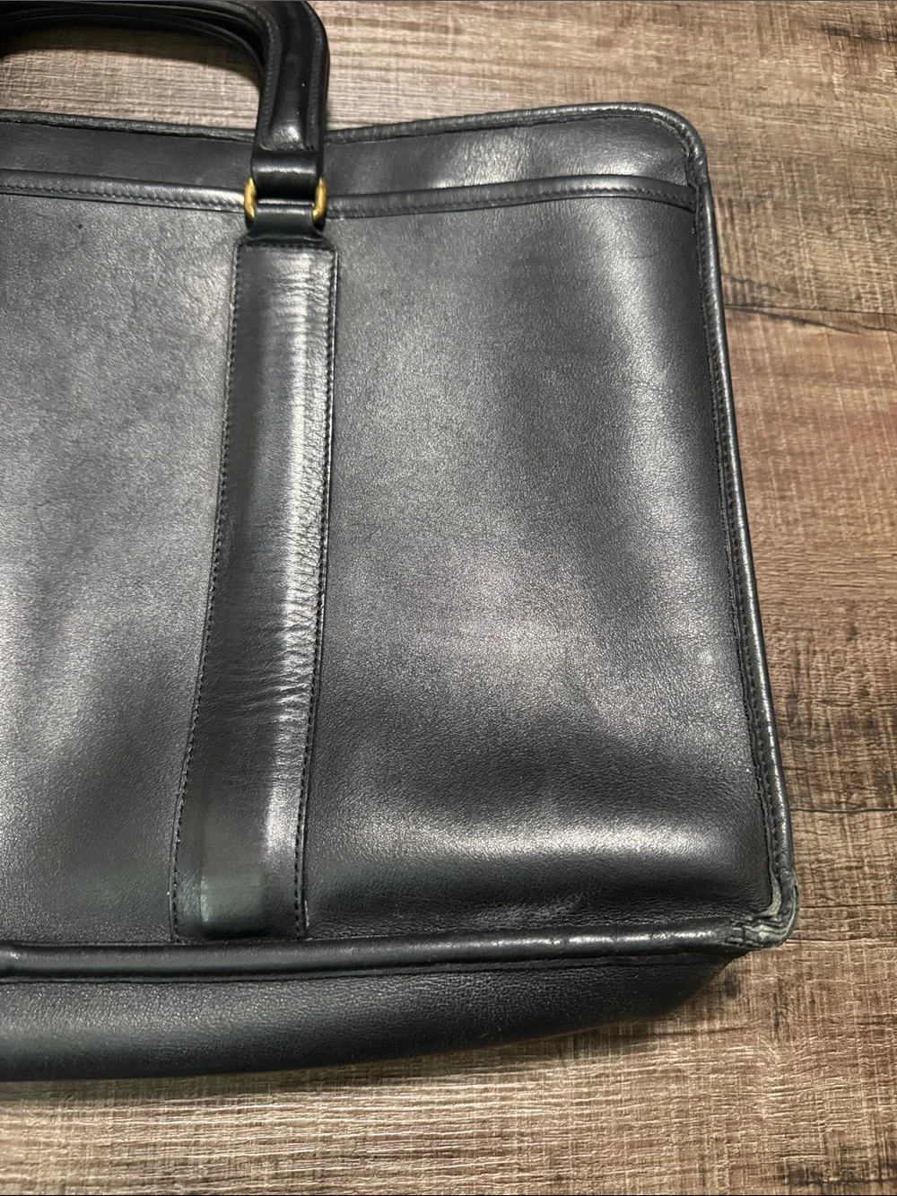 Vintage Coach Black Embassy Leather Briefcase